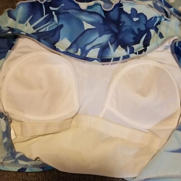 Vintage Jantzen Tropical Blue Retro Mod One-Piece Swim Bathing Suit - Picture 12 of 15